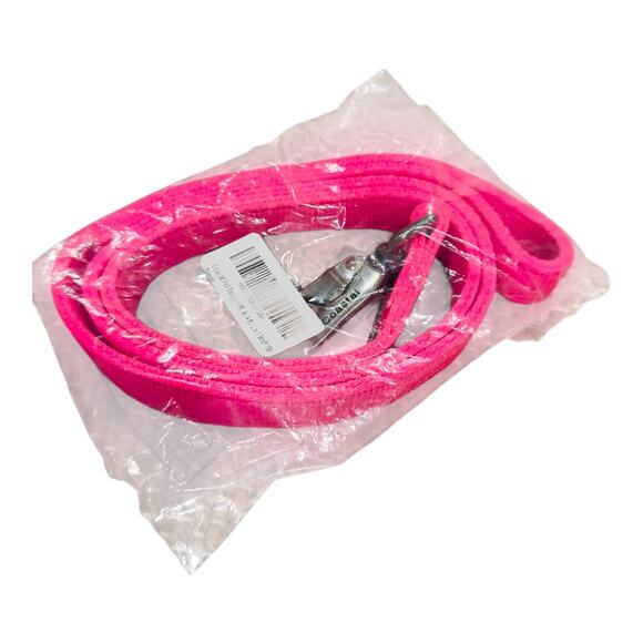 New Coastal Double-Ply Dog Leash in Neon Pink 1" x 4 ft. - Picture 2 of 2